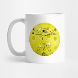 Pickleball Da Vinci Vitruvian Man Mug